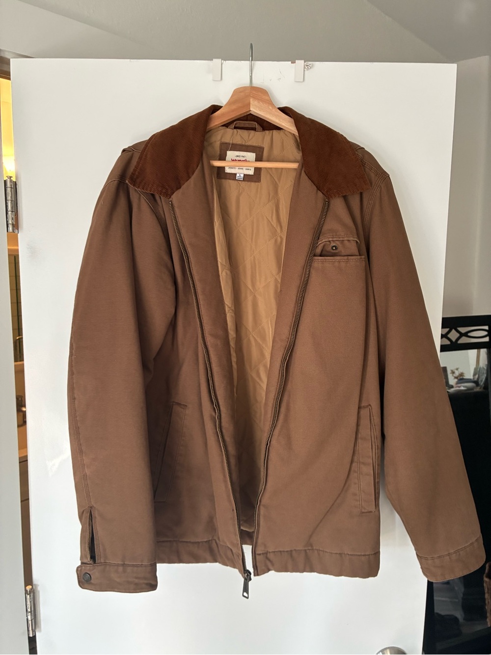 Wrangler Brown Field Jacket with Corduroy Collar
